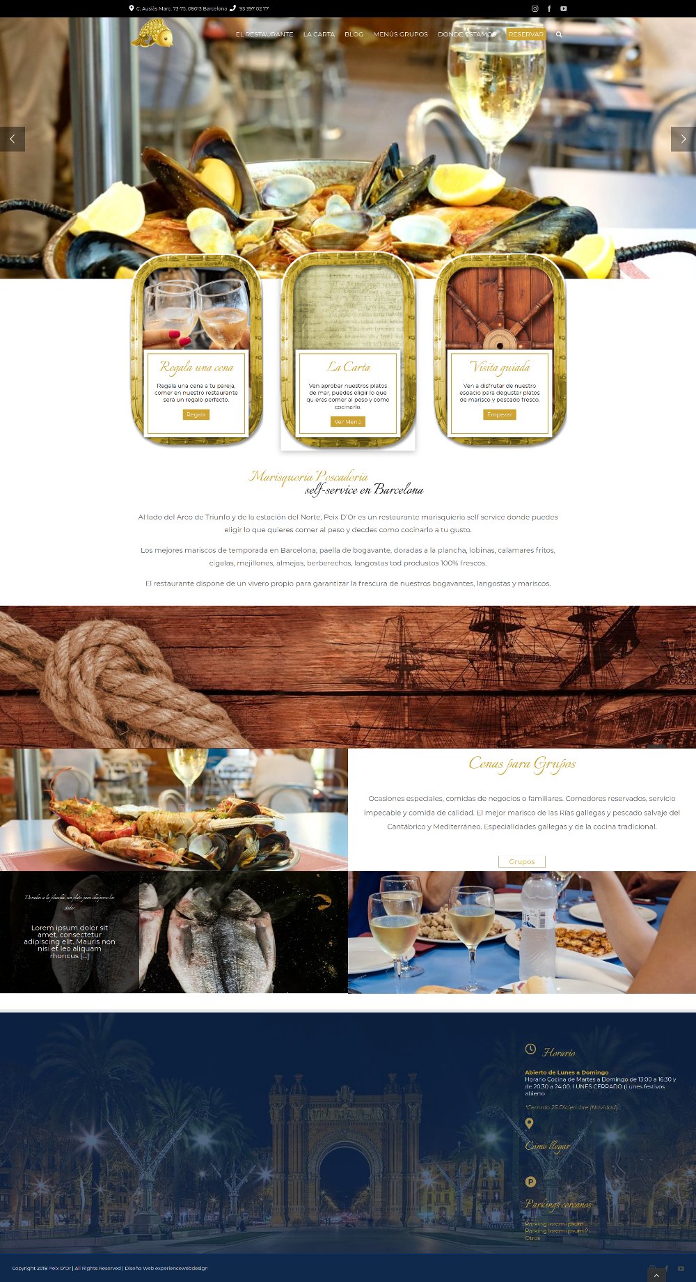 Restaurante marisqueria Peixdor website